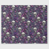 Blumengotik Halloween-Umschlagpapier Geschenkpapier (Flach)
