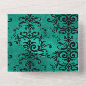 Blumengotik in einer Einladung (Rückseite)