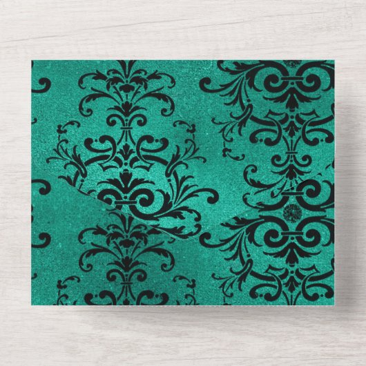 Blumengotik in einer Einladung (Rückseite)