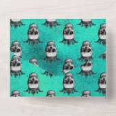 Blumengotik in einer Einladung (Rückseite)