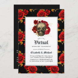 Blumengotik Online Virtual Wedding Einladung