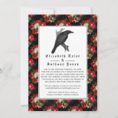 Blumengotik reduzierte Hochzeitgastliste Ankündigung (Vorderseite)