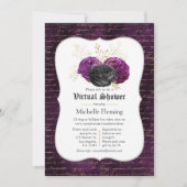 Blumengotik, virtuelles Brautparty Einladung (Vorderseite)