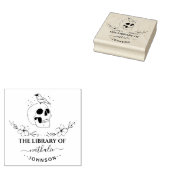 Blumengotische Skulptur Elegantes Bibliothekbuch Gummistempel (Stempel)