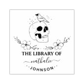 Blumengotische Skulptur Elegantes Bibliothekbuch Gummistempel (Prägung)