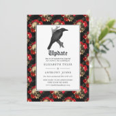 Blumengotisches Hochzeitsupdate Einladung (Stehend Vorderseite)