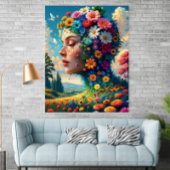 Blumengöttin Surrealer Kunstposter Poster