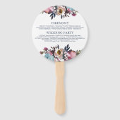 Blumengrace-Hochzeitsprogramm Fächer (Rückseite)