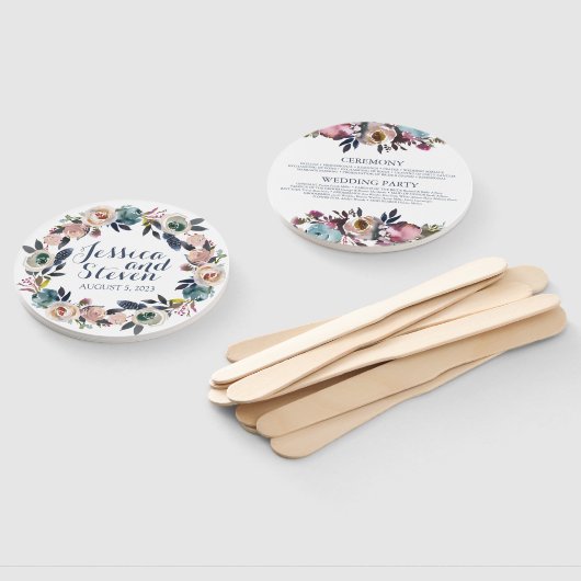 Blumengrace-Hochzeitsprogramm Fächer (Non-assembled)