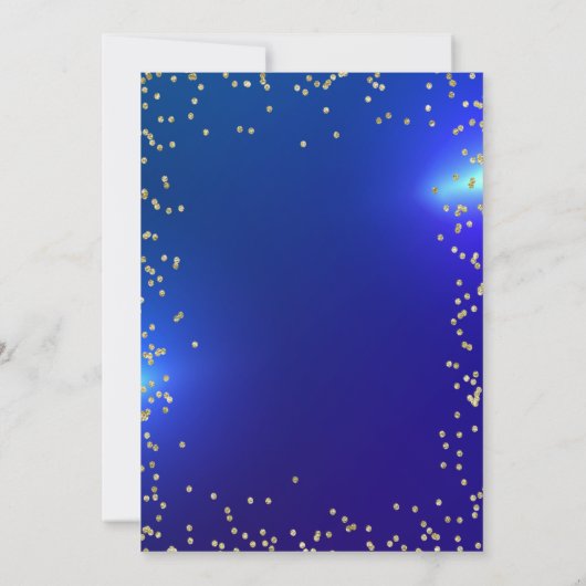 Blumengrad Cap Navy Blue Abschluss Einladung (Rückseite)