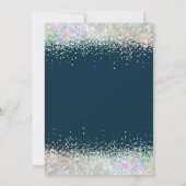 Blumengrafen, Confetti Navy Blue Abschluss Einladung (Rückseite)