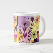 Blumengraffiti Jumbo-Tasse (Vorderseite Rechts)