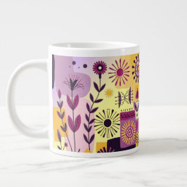 Blumengraffiti Jumbo-Tasse