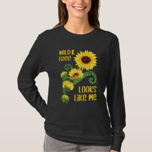Blumengrafik für weibliche Kinder - wild und T-Shirt