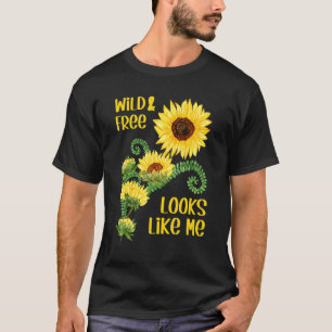 Blumengrafik für weibliche Kinder - wild und T-Shirt