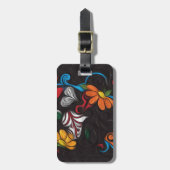 Blumengrafik Gepäckanhänger (Vorderseite vertikal)