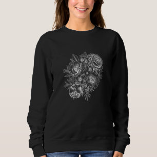 Blumengrafik Lässig Sweatshirt