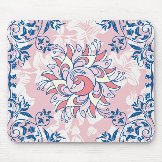 Blumengrafik, Rangoli-Leben Mousepad (Vorne)