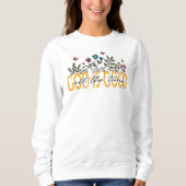 Blumengrafik Sweatshirt Christliches Shirt Botanic (Vorderseite)
