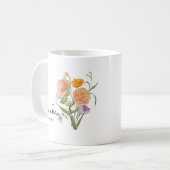 Blumengranma Est 2025, Baby Announcement Geschenke Kaffeetasse (Vorderseite Links)