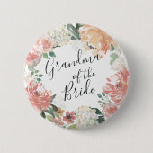 Blumengranma im Mittelsommer der Braut Button (Vorderseite)