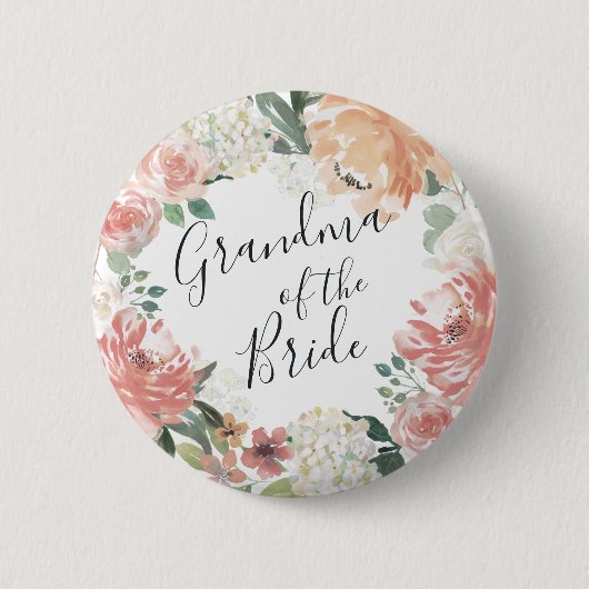 Blumengranma im Mittelsommer der Braut Button (Vorderseite)