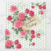 Blumengranma-Vintages Weinetikett (Einzelnes Label)