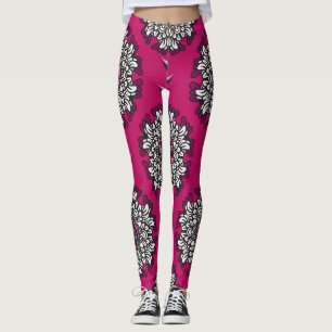 Blumengraphische Blume rosa Nahtlos Leggings