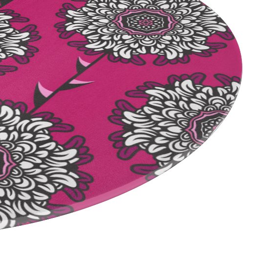 Blumengraphische Blume rosa Nahtlos Schneidebrett (Ecke)