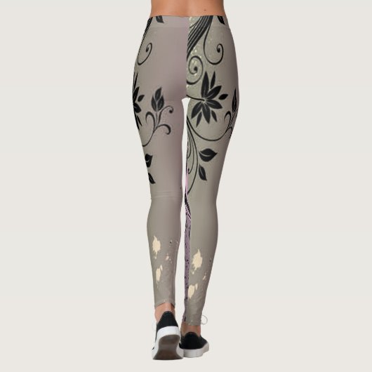 Blumengraphische Leggings (Rückseite)