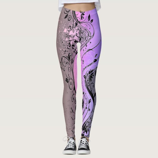 Blumengraphische Leggings (Vorderseite)
