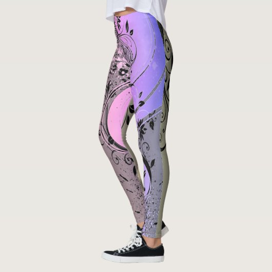 Blumengraphische Leggings (Links)