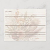 Blumengraskarte Pompas boho Brautparty Postkarte (Rückseite)