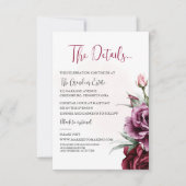 Blumengrau Hochzeitskarte RSVP Karte (Vorderseite)