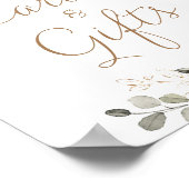 Blumengrau Hochzeitskarten - Schild (Ecke)