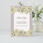 BlumengrenzBeileid danken Ihnen zu kardieren Dankeskarte (Stehend Vorderseite)