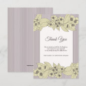 BlumengrenzBeileid danken Ihnen zu kardieren Dankeskarte (Vorne/Hinten)