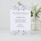 BlumengrenzBeileids-Karte Einladung (Stehend Vorderseite)