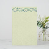 Blumengrenze Briefpapier (Stehend Vorderseite)