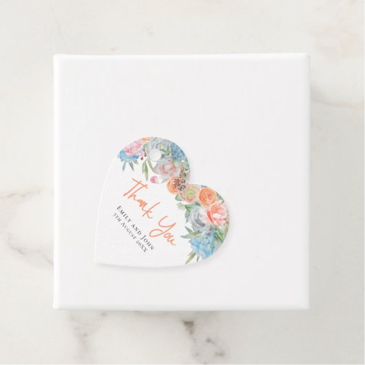 Blumengrenze Danke, dass ihr die Nachricht Hochzei Geschenkanhänger (Beispiel)