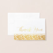 Blumengrenze "Danke" Folienkarte (Vorderseite mit Umschlag)