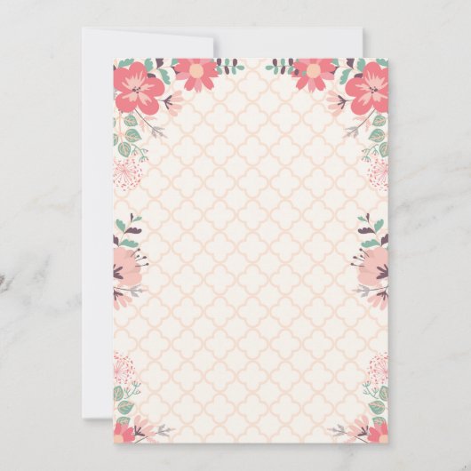 Blumengrenze Einladung (Vorderseite)