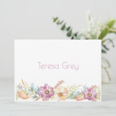 Blumengrenze in Wasserfarben (Stehend Vorderseite)