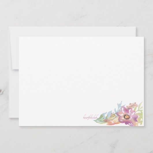 Blumengrenze in Wasserfarben (Rückseite)