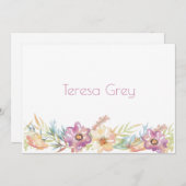 Blumengrenze in Wasserfarben (Vorne/Hinten)