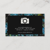 Blumengrenze | Kamera-Symbol Visitenkarte (Rückseite)