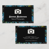 Blumengrenze | Kamera-Symbol Visitenkarte (Vorne/Hinten)