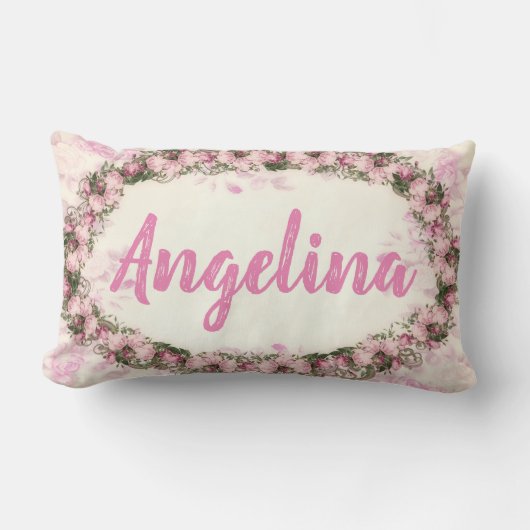 Blumengrenze - Persönliche Gestaltung Lendenkissen (Vorderseite)