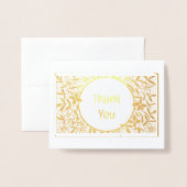 Blumengrenze Thankyou Folienkarte (Vorderseite mit Umschlag)