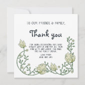 Blumengrenzendusche danke Karte (Vorderseite)